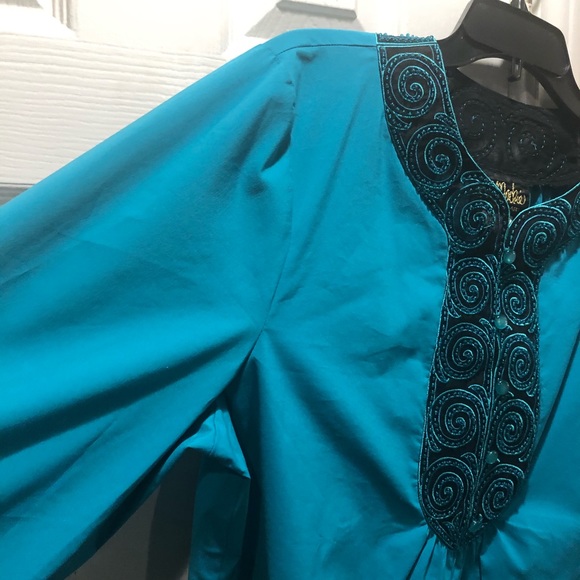 BOB MACKIE Wearable Art 90’s Blouse L - Picture 5 of 9